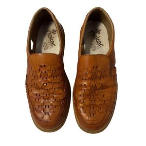 Rieker Antistress Woven Leather Slip-On Shoes Comfort Loafers EU 44 / US 10.5